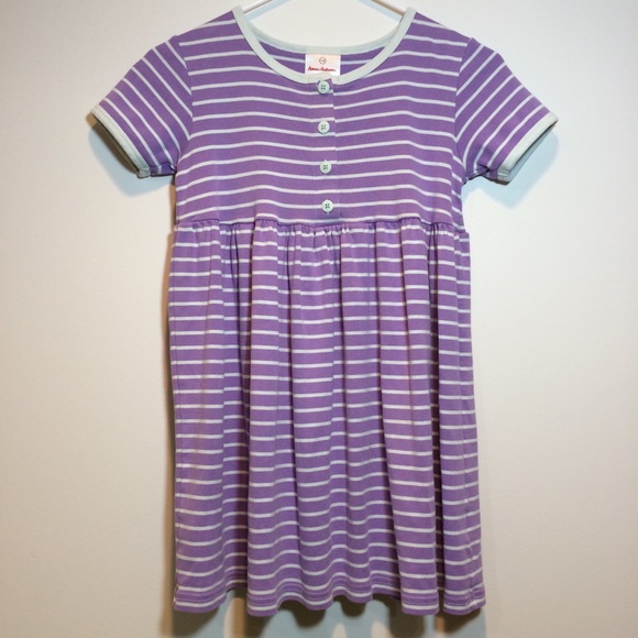 Hanna Andersson Other - Hanna Andersson Purple and White Striped Dress!